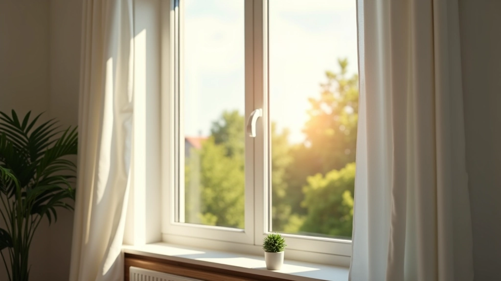 Aération d'une chambre avec fenêtre ouverte en grand pendant quelques minutes