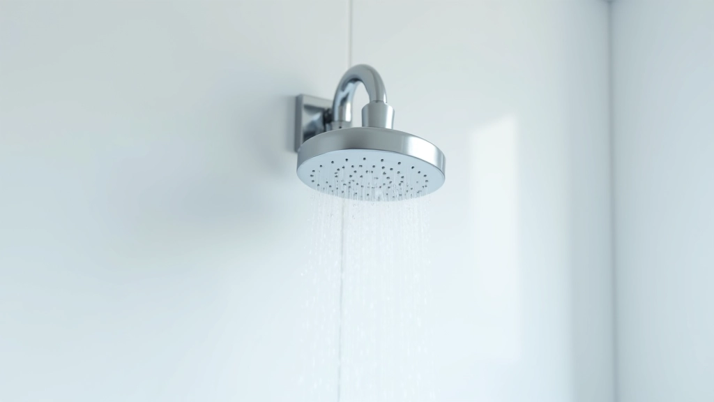 Robinet de salle de bain avec tête de douche économe et minuteur